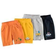Customise Embroidery Logo 100% Cotton Terry Shorts Boys Girls Shorts Toddler Kids Beach Short Sports Knitted Pants - Image 5