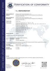 CE Certificate of Prefab House certificate from Qingzhou Vessel Housing Technology Co., Ltd.