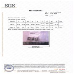SS316 Z ANCHOR SGS TEST REPORT certificate of Xinghua Jinf Stainless Steel Co., Ltd. – certificate photo, supplier certificates section