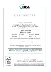 FSC certificate certificate from Deqing Deke Wood Industry Co., Ltd.