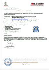 BV Certificate certificate from Weifang Pengxiang Metal Components Technology Co., Ltd.