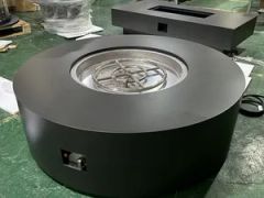 Outdoor Round Fireplace Powder Coated Metal Propane Fire Pits 18" High - Image 2