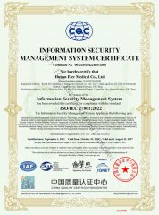 ISO/IEC 27001 certificate from Hunan Eter Medical Co., Ltd.
