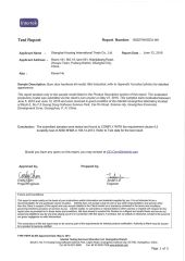 Barn Door Hardware Test Report certificate from Shanghai Housing International Trade Co., Ltd.