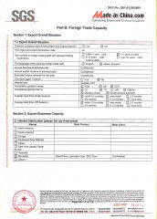 SGS certificate from Chiping Jiabao Decoration Materials Co., Ltd.