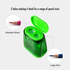 Colorful Portable Compact Dual Holes Manual Pencil Sharpeners - Image 2