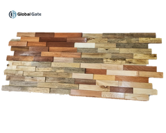 3D natural wood background panel for indoor usage - Wood wall panel cladding - Image 3