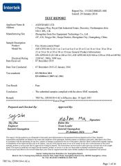 Intertek CE certificate from Shenzhen Asenware Test and Control Technology Co., Ltd.