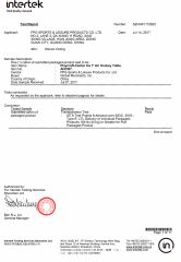 ISTA Transportation Test certificate from Dongguan Le Liang Sports Co., Ltd.