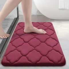 Soft and Absorbent Memory Foam Bath Rug - Machine Washable - Image 2
