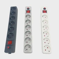 Standard 6 Way Extension Sockets Power Strip with Switch and Overload Protector - Image 2