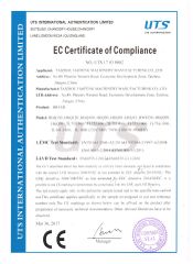 ce certificate of Taizhou Haifeng Machinery Manufacturing Co., Ltd. – certificate photo, supplier certificates section