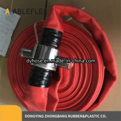 High Pressure Double Jacket Red Fire Hose with Couplings Origin China Thickness 1-3mm Model NO. 1\"-6\" Lining With - Image 1