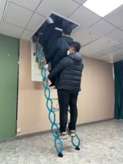 Loft Ladder Home Hidden Electric Folding Remote Control Attic Retractable Stairs - Image 2