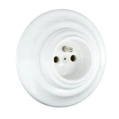 Ceramic European Flush Mounted French Wall Socket - Image 1