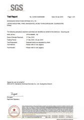 non formaldehyde certificate from Dongguan Dihui Foam Sponge Co., Ltd.
