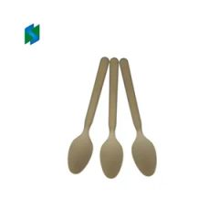Disposable Bamboo Pulp Spoons Biodegradable Bamboo Cutlery Forks Spoons - Image 2