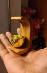 Brass Bell Wooden Handles Weight 100 gm Height 4 inches Length 3 inches Finish Polished Type Wooden Bell Diameter 3 - Image 4