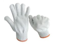 Labour White Cotton Knitted Safety Work Gloves Color White Length Medium Origin Shandong Model NO. STY008 Size - Qingdao Sentany International Trading Co., Ltd.