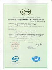 GB/T 24001-2004 idt ISO 14001:2004 Environment management system certificate of Quzhou Refine Machinery Equipment Co., Ltd. – certificate photo, supplier certificates section