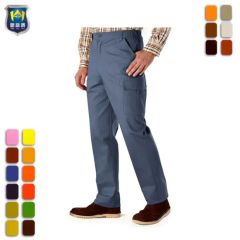 Industrial Mens Elastic Work Cargo Pants Color Blue Fabric Twill Gender Unisex Structure Baggy Size Custom Size Accessories - Image 1