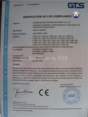 CE certificate from BAODE LIGHTING GROUP CO., LTD.