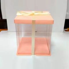Gold Color 3-Part Storage Clear Boxes Handmade Small Cake Socket Set for Cosmetic Packaging Rectangle for Sushi Pizza Candy - Image 6
