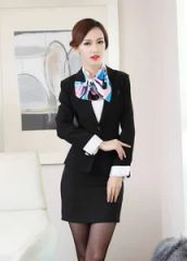 Classic Airlines Uniforms for Women (UFM007) Origin China Gender Women's Model NO. UFM007 Colour Black Gray Material Polyester - Shanghai Conqueror Enterprise Co., Ltd.
