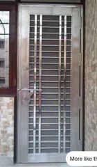 Stainless Steel Metal Doors, For Home Color Brown Height 80 Inch Type Of Door Single Usage/Application Home Surface Finishing - Image 2