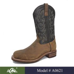 11" Western Boots Mens Cowboy Element Lace Origin China Gender Unisex Trademark Acme Model NO. A0621 Toe Style Round Material Leather - Image 3