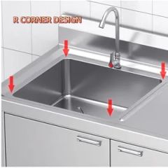 Compact Knee Push Pool Round Basin for Bathroom Sink - Image 3