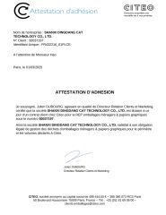 French Packaging Law certificate from Shanxi Dingdangcat Technology Co., Ltd