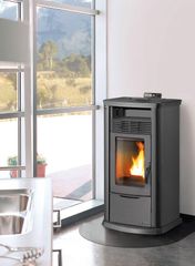 Wood Pellet Stove HP50S-White 2,200 sq. ft. Pellet Stove with a 47-lb Hopper in White – product photo 2, product detail gallery