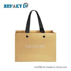 Custom Printed Cardboard Shopping Paper Bags with Flat Rivet Handle - Image 4