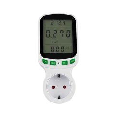 German Single Rate Power Meter Socket Large Screen Power Monitoring Instrument Charging Socket Meter - Image 1
