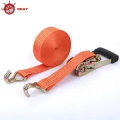 Polyester Ratchet Tie Strap for General Cargo Fixing and Truck Transport - Image 1