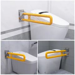Floor Mounted Handicap Grab Bars Folding Grab Bar Trademark ZS Origin China Color Yellow Folded Folded Usage Bathroom Material - Image 6