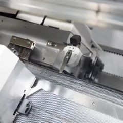 Blue Computerized Flat Knitting Machine for High-Efficiency Raschel Blanket Manufacturing - Image 4