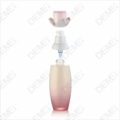 Elegant Red Glass Cosmetic Container with Gold Lotion Pump - Image 6