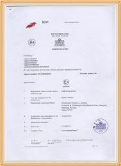 Europe ECE/E-MARK certificate of Qingdao Greenmaster Industrial Co., Ltd. – certificate photo, supplier certificates section