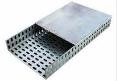 Galvanized Iron Perforated Cable Trays Color Silver Brand Sun Power Shape Rectangular Sheet Thickness 2mm Material Galvanized - Image 1