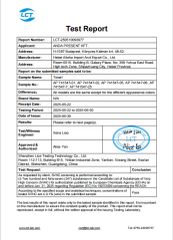 Product Inspection Report certificate from Hebei Ailuoha Import and Export Co., Ltd.