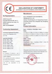 DOC--HYDRAULIC TREATMENT TABLE certificate from Zhongshan Chaoyang Medical Technology Co., Ltd.