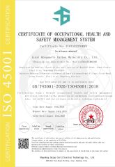 ISO45001 certificate from Tianjin Eastmate Carbon Co., Ltd.