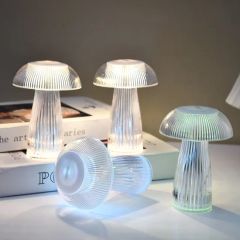 RGB Color Changing Warm White Color Jellyfish LED Night Light Mushroom Table Lamp - Image 2