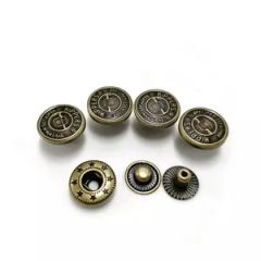 Nickel Free Anti-Rust 15mm Metal Snap Buttons 4 Parts for Garment - Image 2