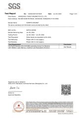 SGS---Ferrite magnet certificate from Hangzhou Yangyi Magnetics Co., Ltd.