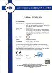 CE certificate for filling processing line certificate of Guangzhou Change Machinery Co., Ltd. – certificate photo, supplier certificates section
