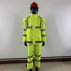 Reflective Raincoat and Pants Set Fluorescent Waterproof 1Y Sheng Chi Unisex L-5XL - Henan Kaiwei Protective Equipment Co., Ltd.