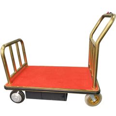 Custom 4-Wheel Luxury Hotel Trolley Cart Durable Steel Construction Modern Metal Luggage Trolley Dining Room Bar Restaurant - Guangzhou Nanjie Machinery Manufacturing Co., Ltd.